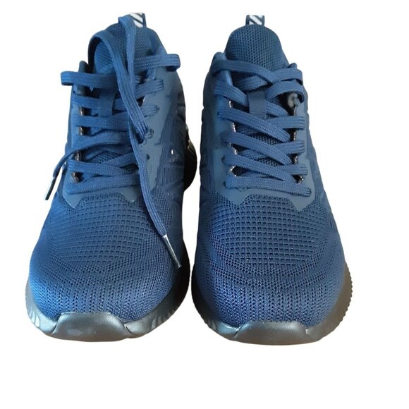 Calto Mens 7 Athletic Invisible Height Increasing Shoes Sneakers Navy Blue Mesh - Picture 10 of 16